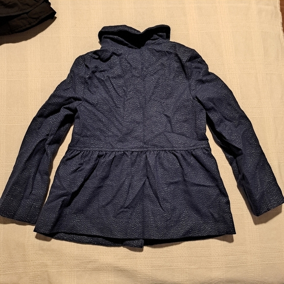 Gymboree girls size small or 5-6 blue with silver filament has pockets - Picture 4 of 5